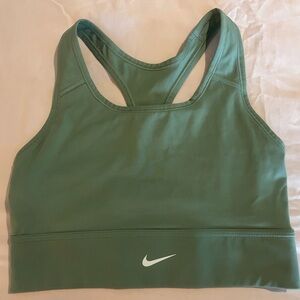 Nike Sage Green Sports Bra with Racerback Design